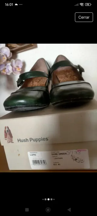 Zapatos verdes de tacón para mujer