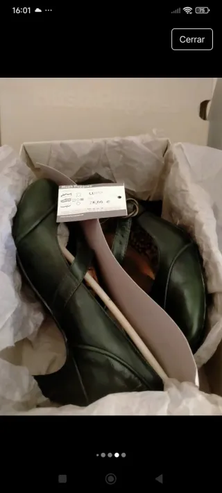 Zapatos verdes de tacón para mujer