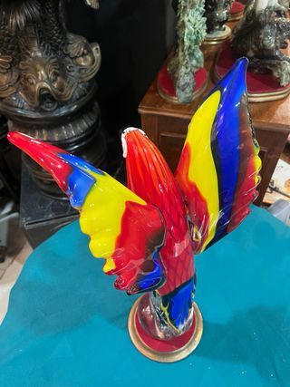 Escultura de loro en cristal Murano venezueVenezue