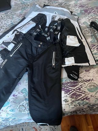 Completo sci donna WSCT nero/bianco Tg XS