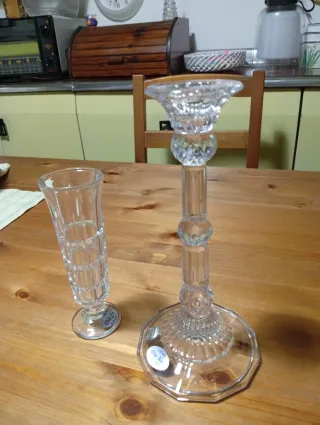 Porta candele in cristallo