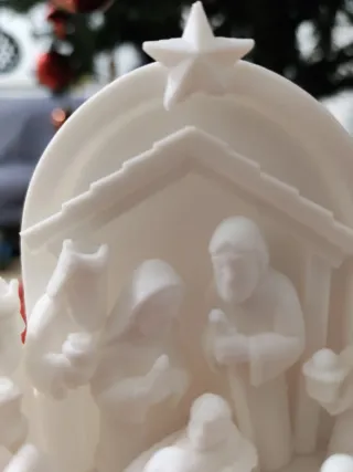 Presepe Natalizio Bianco stampato in 3D