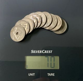 ºoO lote 10 monedas - 25 céntimos 1934 - España