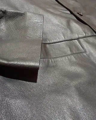 Chaquetón de piel negro Talla 56