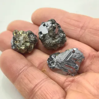 Galena con calcopirita y esfalerita 3 piezas