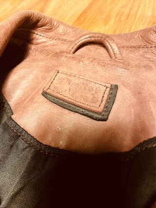 Chaqueta Piel Vintage Rojo Burdeos