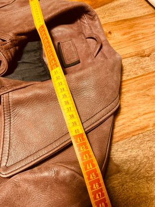 Chaqueta Piel Vintage Rojo Burdeos