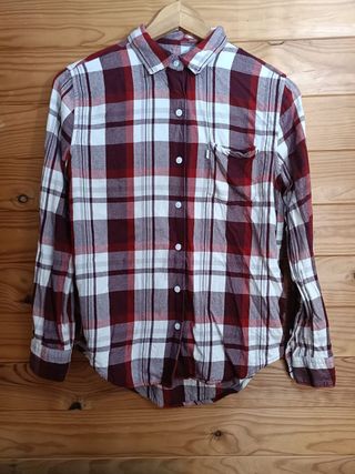 Camisa Levi'S Color Rojo, Gris y Blanco Talla XS