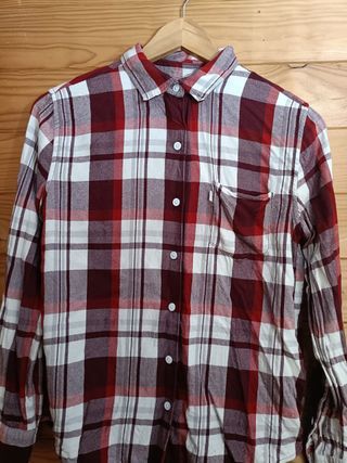 Camisa Levi'S Color Rojo, Gris y Blanco Talla XS