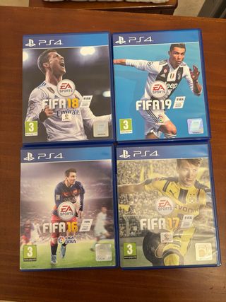 Lote 4 Juegos PS4 FIFA 16, 17, 18, 19