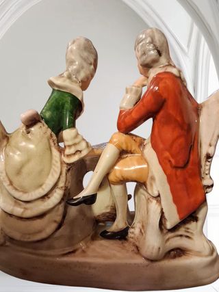 Porcellana Gräfenthal coppia scena romantica