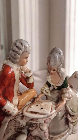 Porcellana Gräfenthal coppia scena romantica