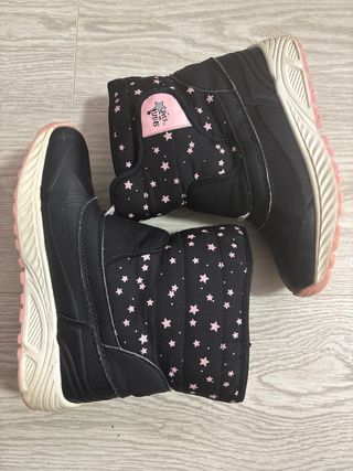 Botas Nieve Niña Talla 34 Estrellas Rosas