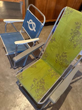 Sillas plegables de tela y metal