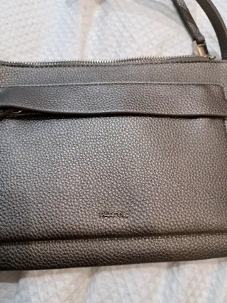 Bolso bandolera plateado Porfais