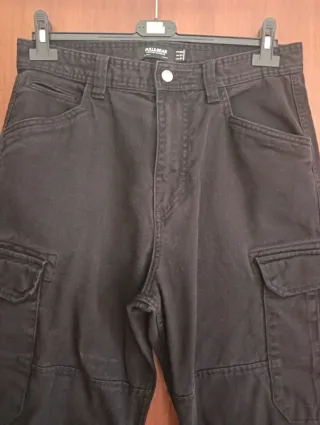 Pantaloni Cargo Baggy Pull&Bear Neri