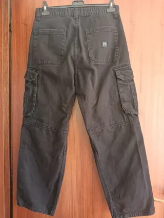 Pantaloni Cargo Baggy Pull&Bear Neri