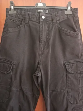 Pantaloni Cargo Baggy Pull&Bear Neri