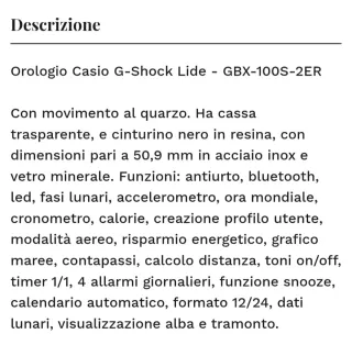 Orologio G-Shock G-LIDE
