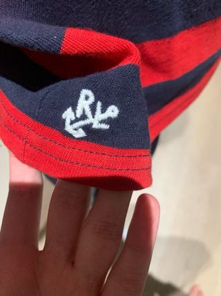 Blusa Ralph Lauren Rayas Rojas y Azul