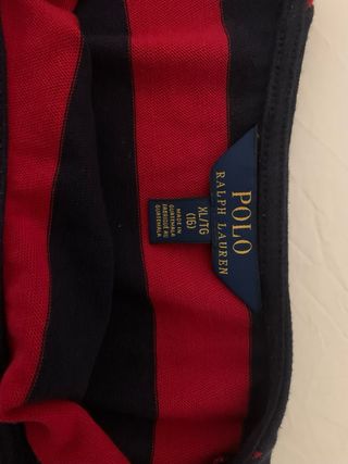 Blusa Ralph Lauren Rayas Rojas y Azul