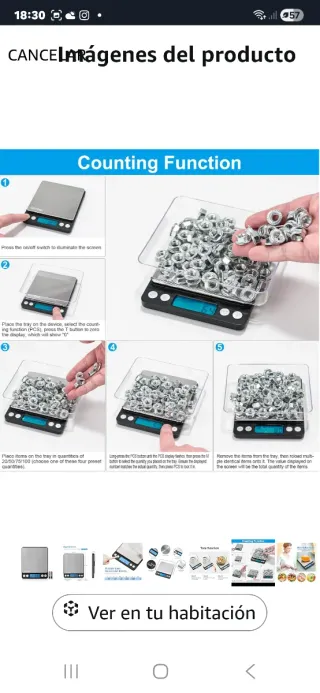 Báscula Cocina GRIFEMA Digital Acero Inox