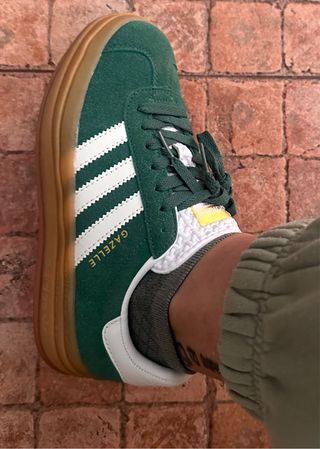 Adidas Gazelle Plataforma Verde/Marrón