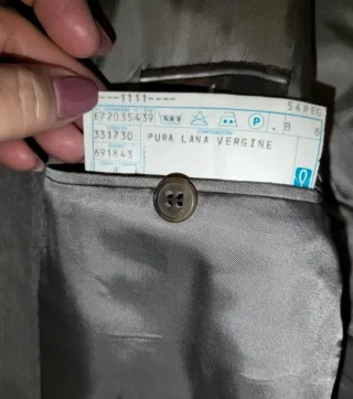 Completo uomo in pura lana vergine tg. 54 ITALIANA