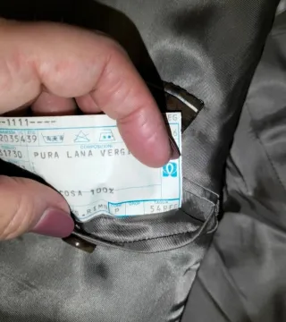 Completo uomo in pura lana vergine tg. 54 ITALIANA