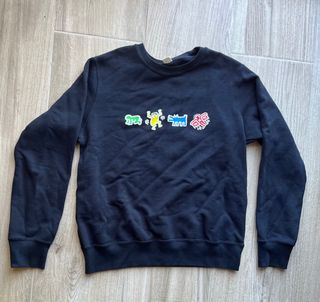 Sudadera Uniqlo niño negra Keith Haring