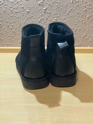 Stivali in stile UGG neri in pelliccia