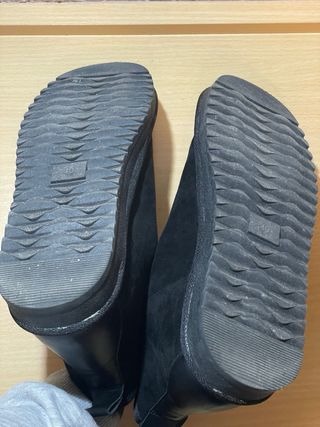 Stivali in stile UGG neri in pelliccia