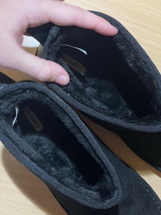 Stivali in stile UGG neri in pelliccia