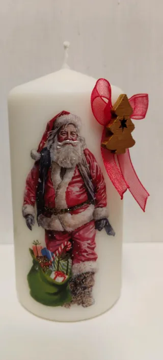 velas de Navidad, decoupage