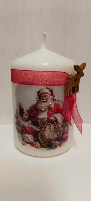 velas de Navidad, decoupage