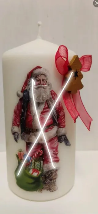 velas de Navidad, decoupage