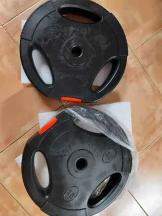 Discos de pesas 2x10kg y 2x5kg