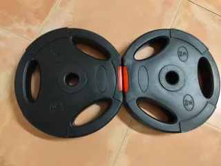 Discos de pesas 2x10kg y 2x5kg