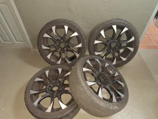 Juego 4 Llantas 17 Negro/Plata