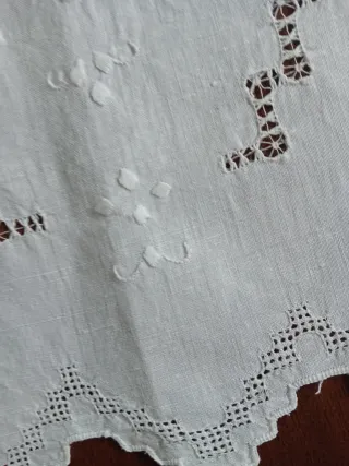 Asciugamano grande e piccolo lino ricamato