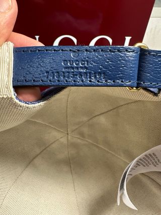 Berretto Gucci Blu e Dorato