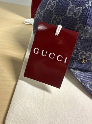 Berretto Gucci Blu e Dorato