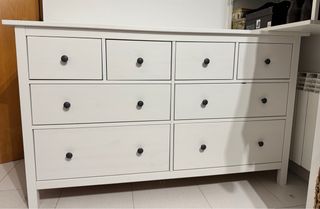 Cómoda 8 cajones blanca madera
