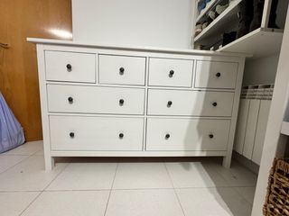 Cómoda 8 cajones blanca madera