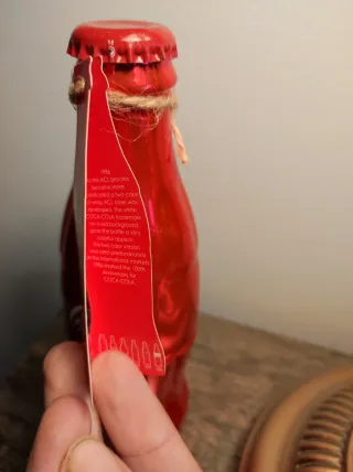 Botella Coca-Cola Roja Cromada Aluminio