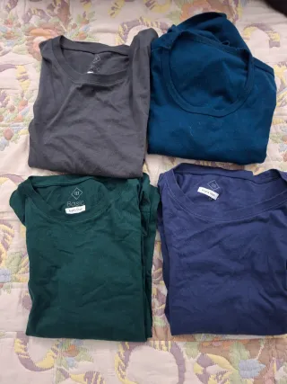 Lote 4 camisetas mujer manga larga