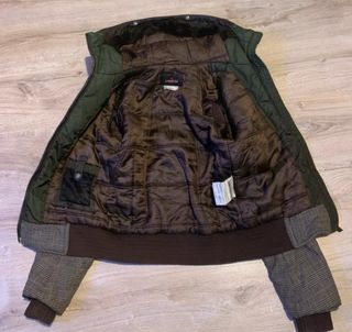 Giacca in piuma d’oca donna fantasia plaid