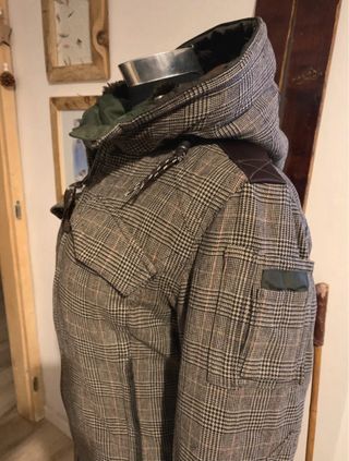 Giacca in piuma d’oca donna fantasia plaid