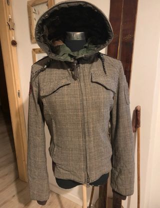 Giacca in piuma d’oca donna fantasia plaid