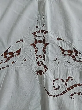 Antico tendone ricamato a mano 160x115 cm